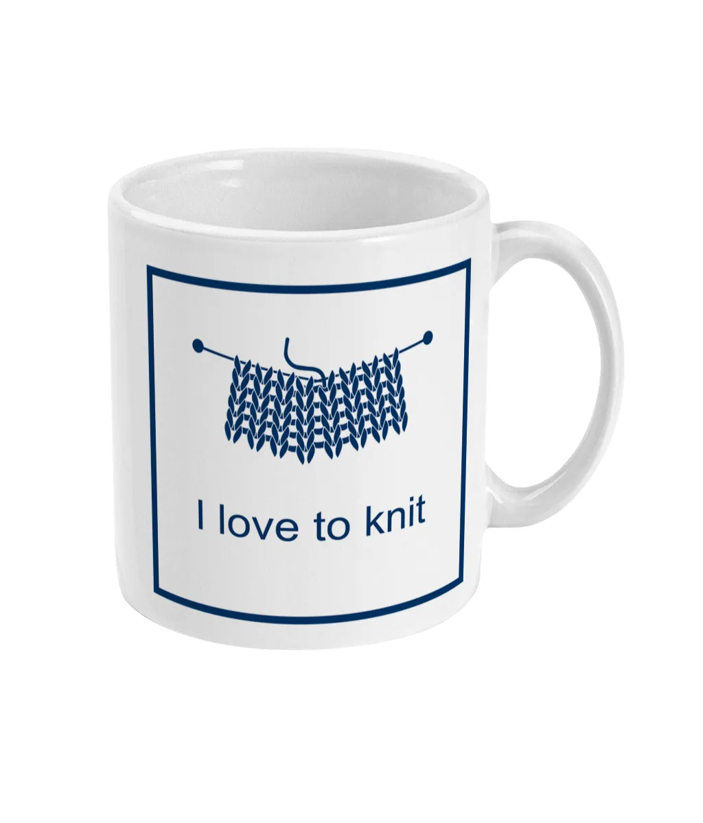 11oz Mug I love to knit