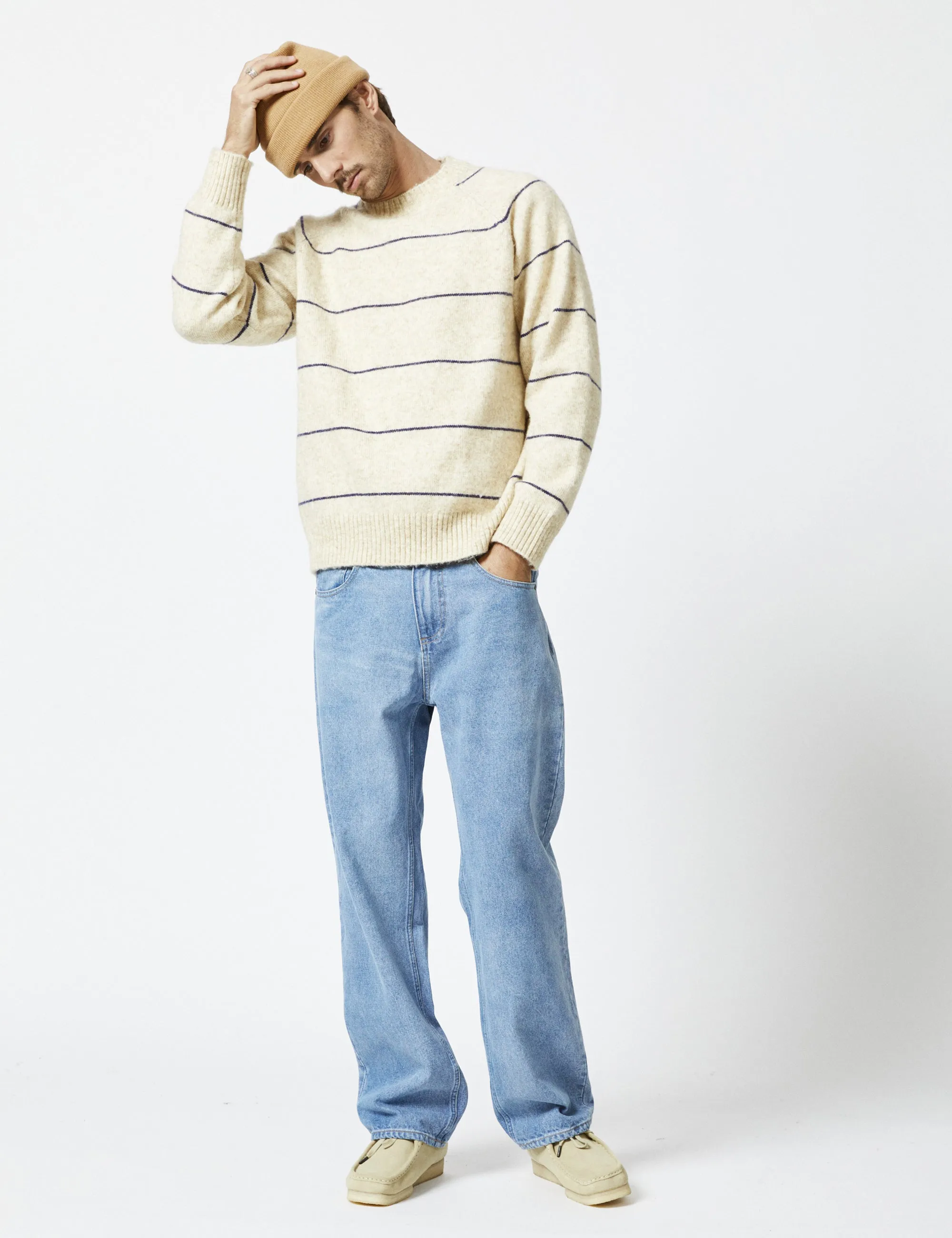 Altona Soft Knit - Natural/Navy