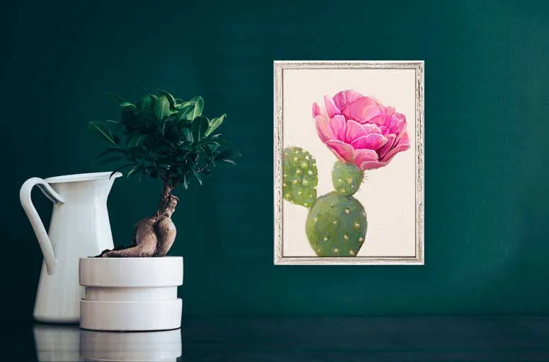 Cactus Garden - Big Bold Bloom Mini Framed Canvas