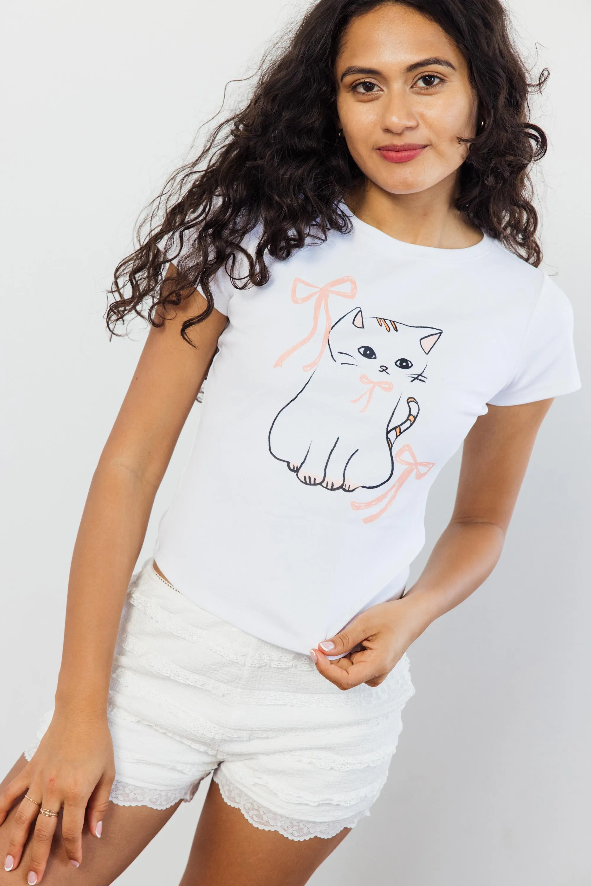 Coquette Kitty Tee