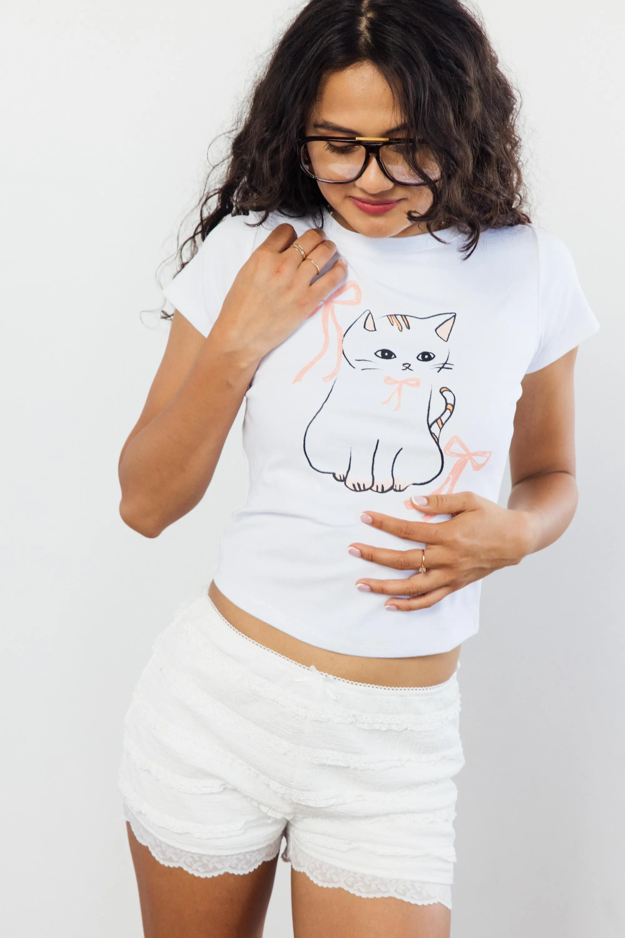 Coquette Kitty Tee