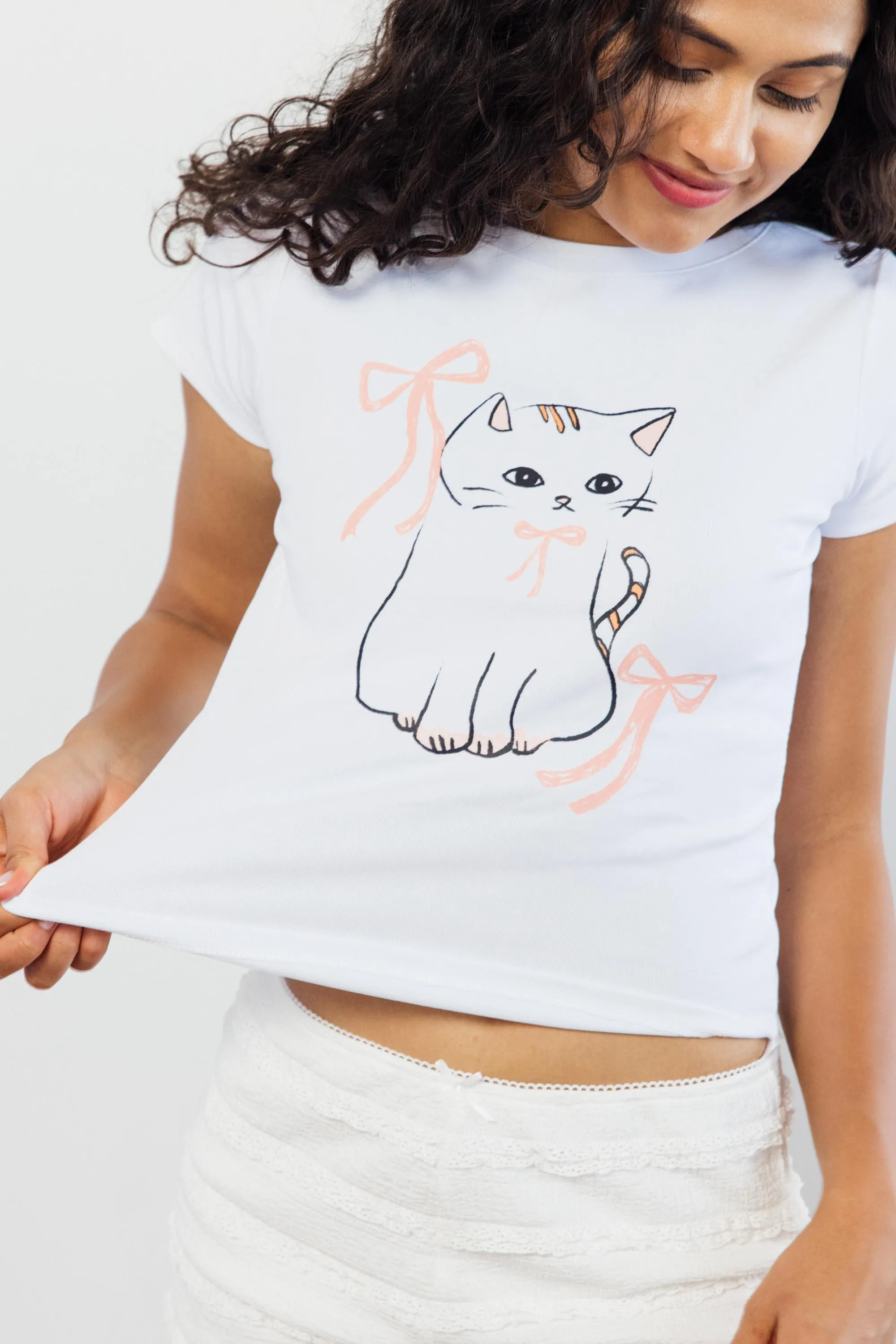 Coquette Kitty Tee