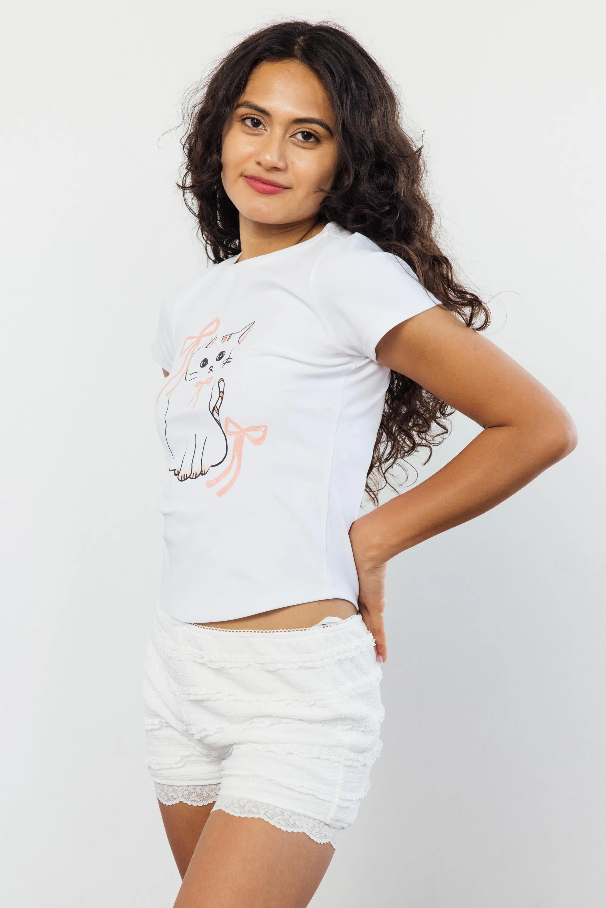Coquette Kitty Tee