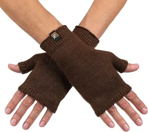 Evolution Knitwear Alpaca Knit Fingerless Mittens - Super Soft Baby Alpaca - Made in the USA - Small
