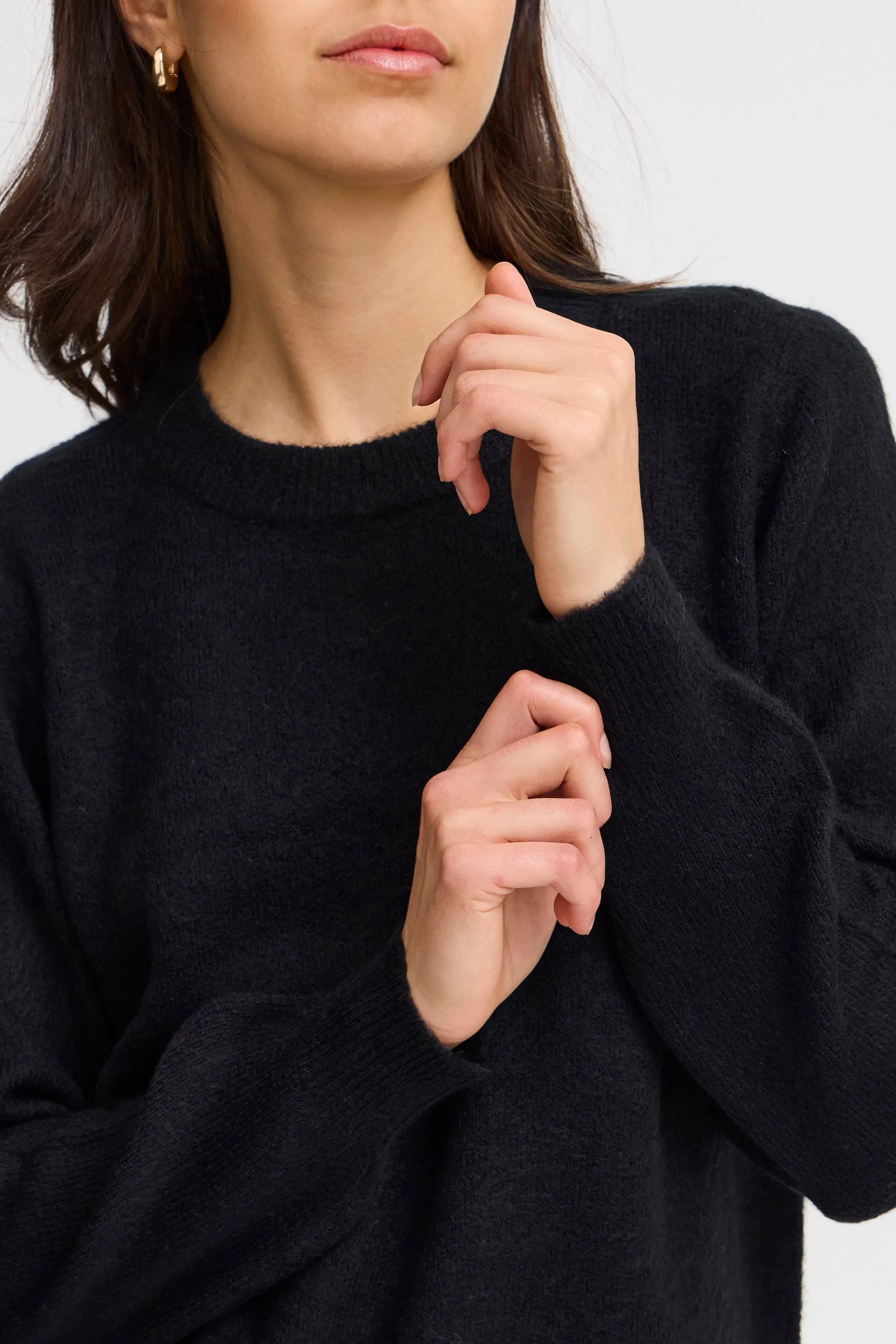 Fransa Ellis Pullover in Black