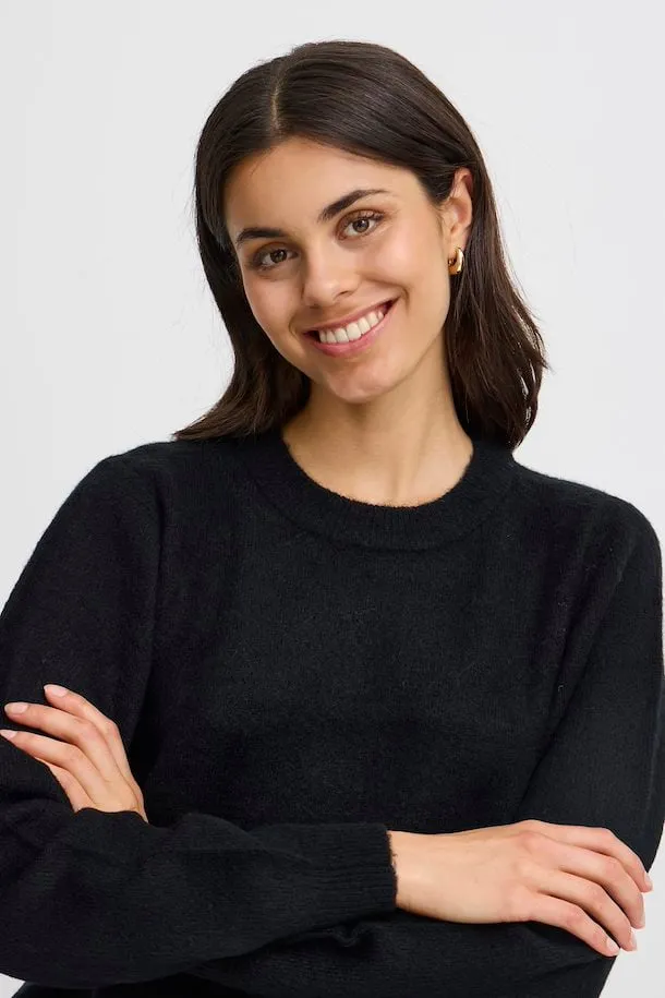 Fransa Ellis Pullover in Black