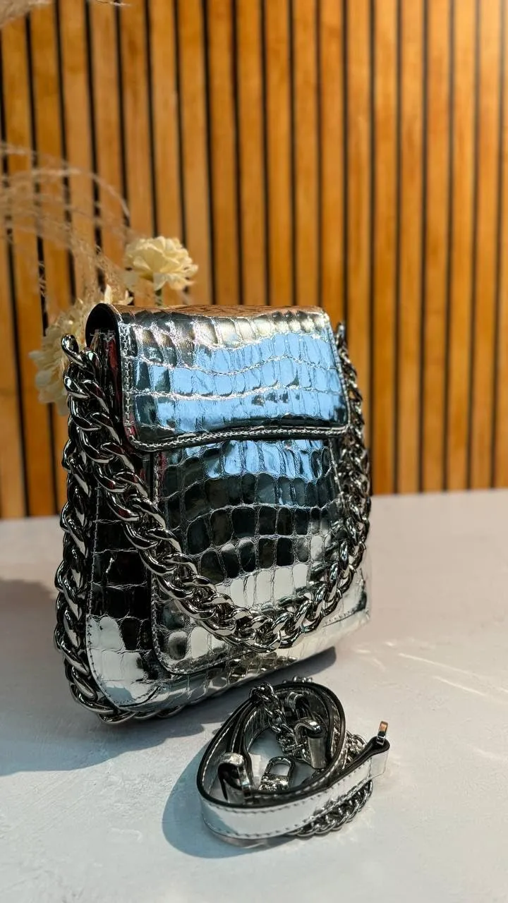 Genuine Leather Luxe Chain Bag