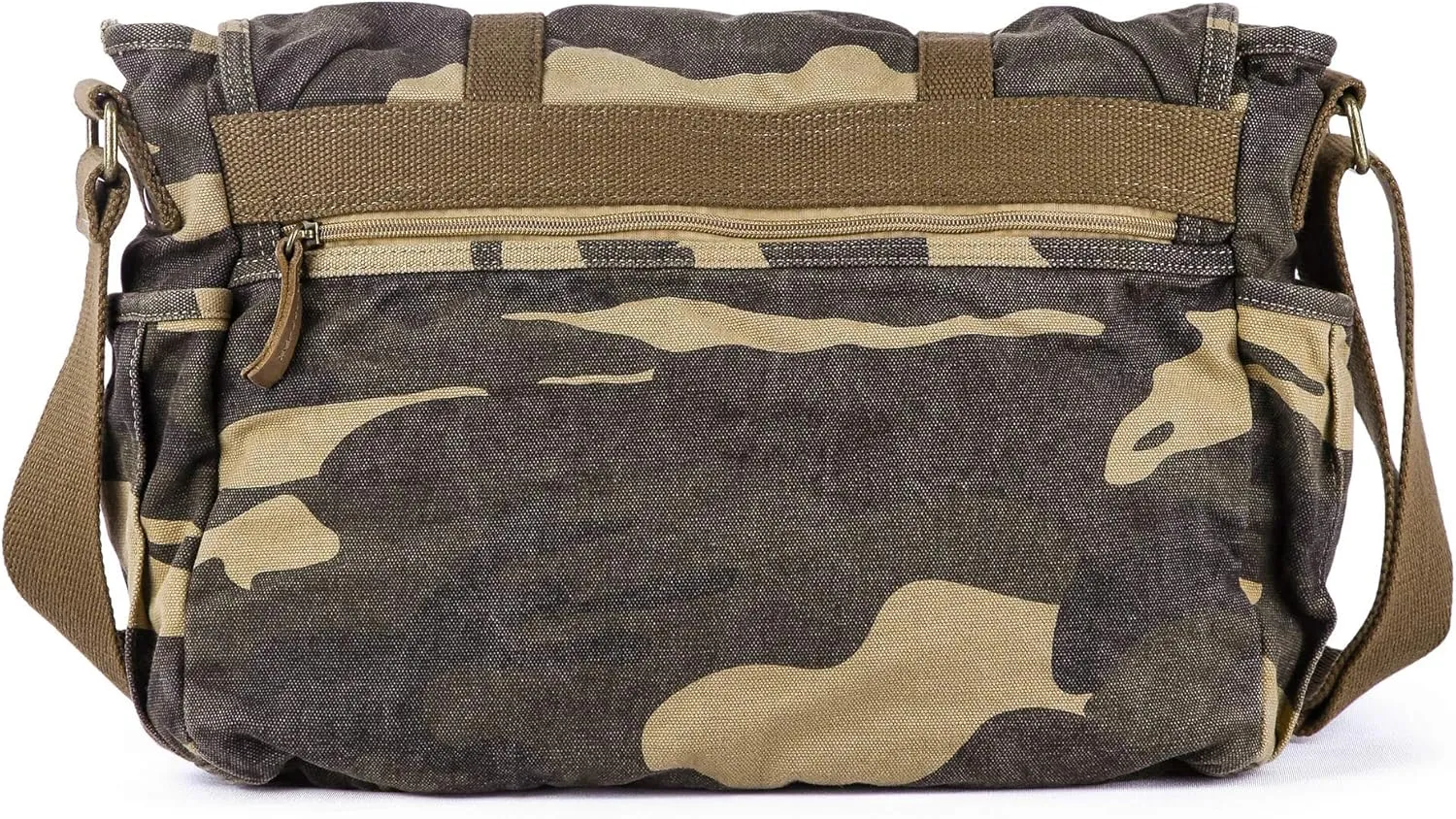 GOOTIUM Canvas Messenger Bag - Vintage Shoulder Bag Frayed Style Boho Purse