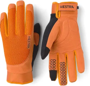Hestra Long Sr. Breathable Protective Full Finger Bike Glove with Minimalist Padding for Maximum Grip for Men/Women | 5-Finger Lightweight Cycling Glove for Mountain Biking