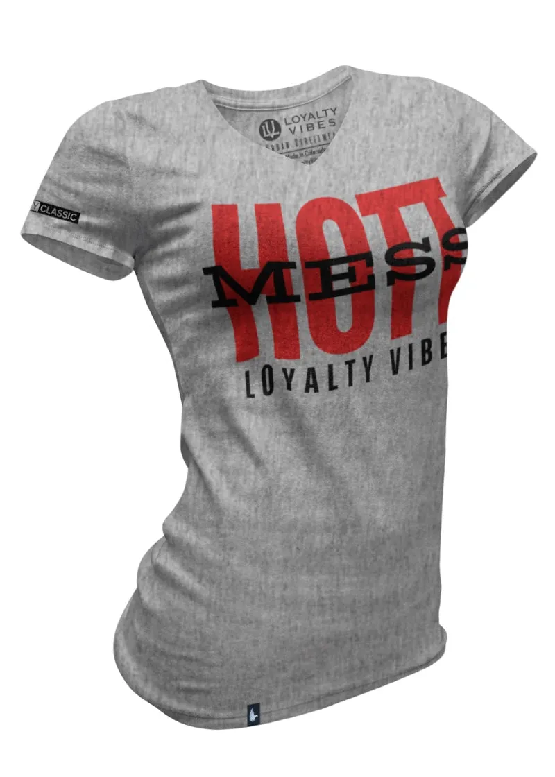 Hott Mess V-Neck Tee