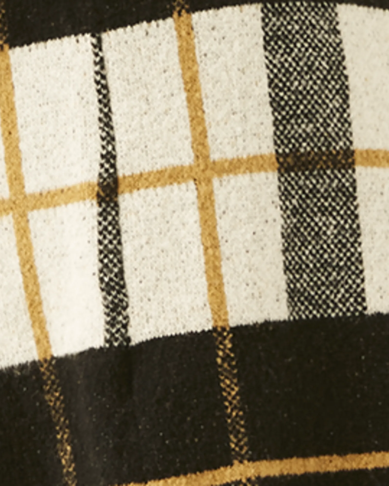 Lottie Plaid Long Cardigan | Black / Yellow