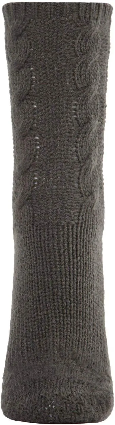 MeMoi Women's Thick Cable Sweater Knit Cozy Soft Crew Socks