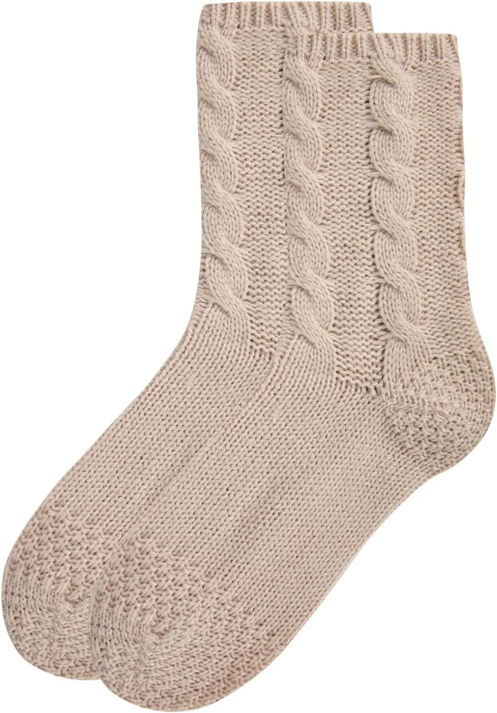 MeMoi Women's Thick Cable Sweater Knit Cozy Soft Crew Socks