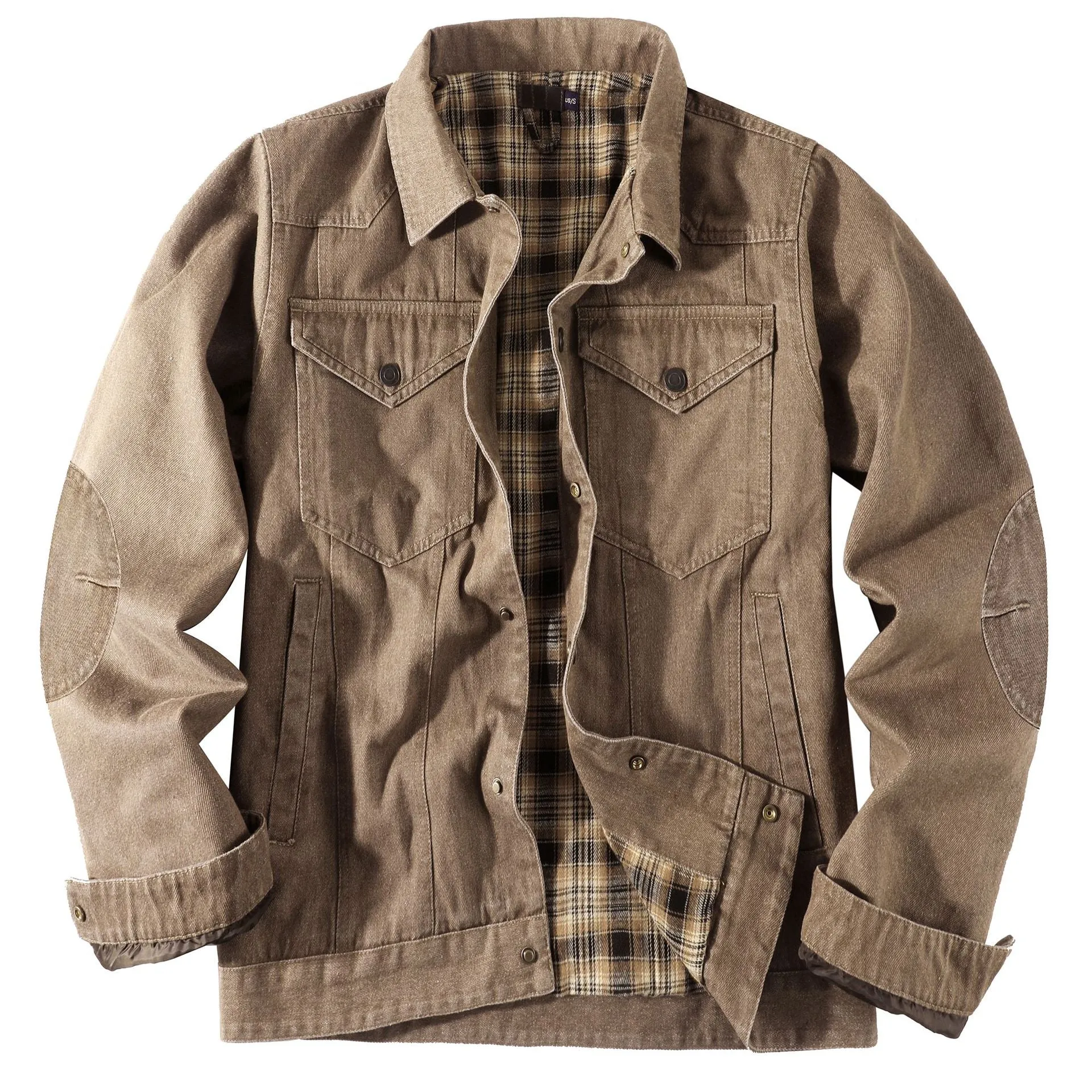 PLAID FLANNEL CASUAL JACKET