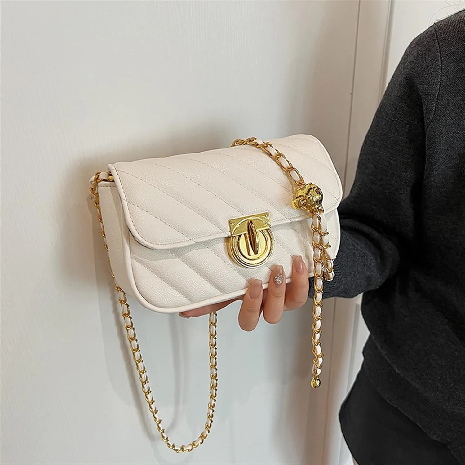 Small Bag Women's Rhombic Crossbody Bag Texture Niche Bag