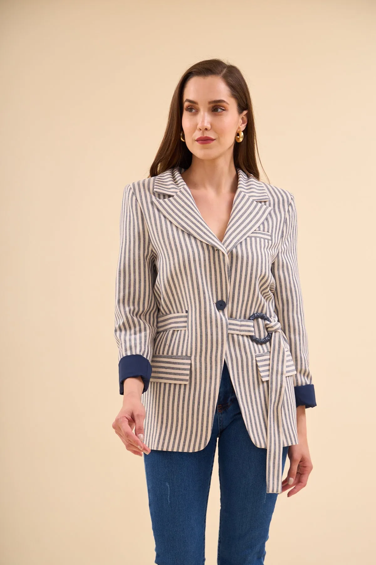 Striped Linen Jacket