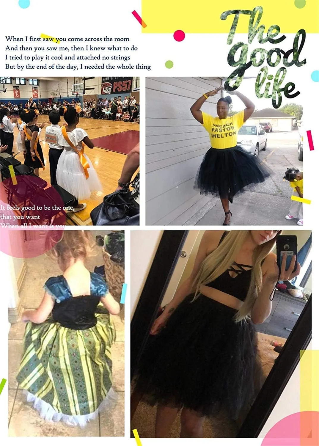 Tulle Skirt,Women's Midi Tulle Tutu Skirt Fluffy Princess Five Layers A line Party Prom Underskirt