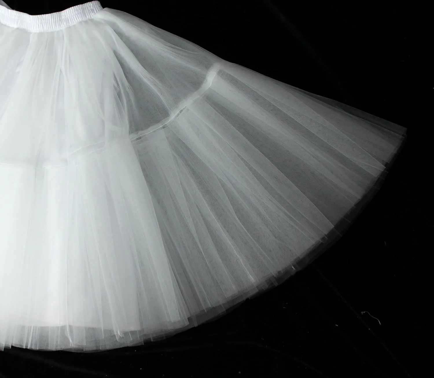 Tulle Skirt,Women's Midi Tulle Tutu Skirt Fluffy Princess Five Layers A line Party Prom Underskirt