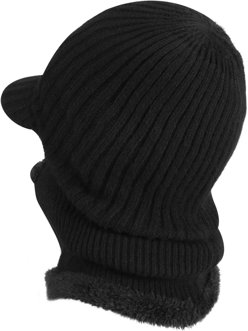 Winter Knitted Balaclava Beanie Hat Warm Cycling Ski Mask, Women Windproof Hood, Balaclavas Heavyweight Thermal Fleece