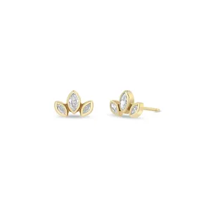 Zoë Chicco 14K Yellow Gold Fan Diamond Stud Earrings
